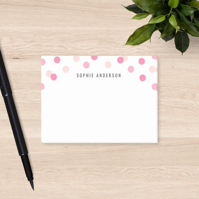Bloco De Notas Confetes Cor-de-Rosa Personalizados Divertidos (Criador carregado)