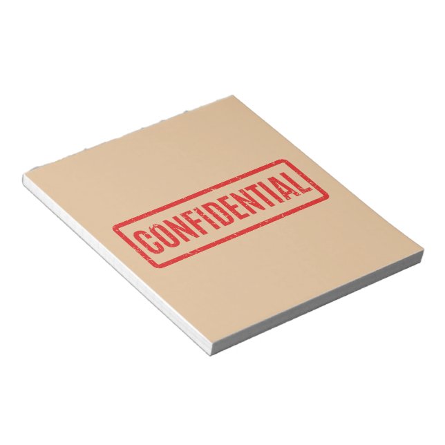 Bloco de Notas Confidencial Carimbado (Inclinado)