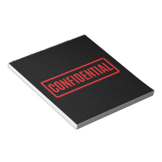 Bloco De Notas Confidencial Preto
