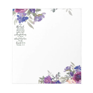 Bloco De Notas Confie no Senhor floral