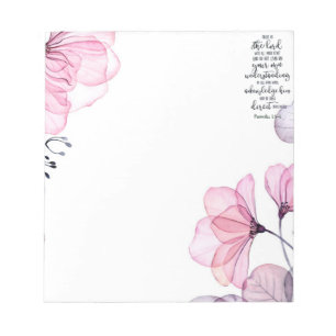 Bloco De Notas Confie no Senhor floral