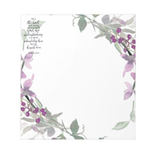 Bloco De Notas Confie no Senhor floral