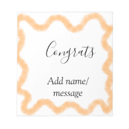 Bloco De Notas Congrats orange spiral Spanish border boho retro n