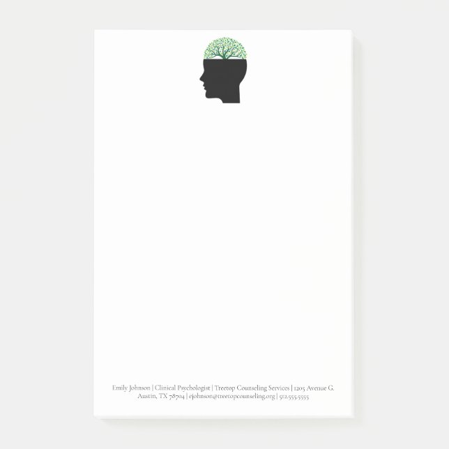 Bloco De Notas Conselheiro Personalizado Moderno da Árvore do Esc (Frente)