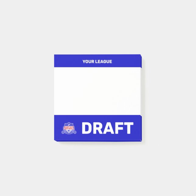 Bloco De Notas Conselho Fantasy Football Draft (Frente)
