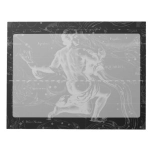 Bloco De Notas Constelação de Vintage Aquarius Hevelius cerca de
