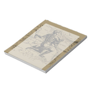 Bloco De Notas Constelação do Aquário do vintage por Hevelius