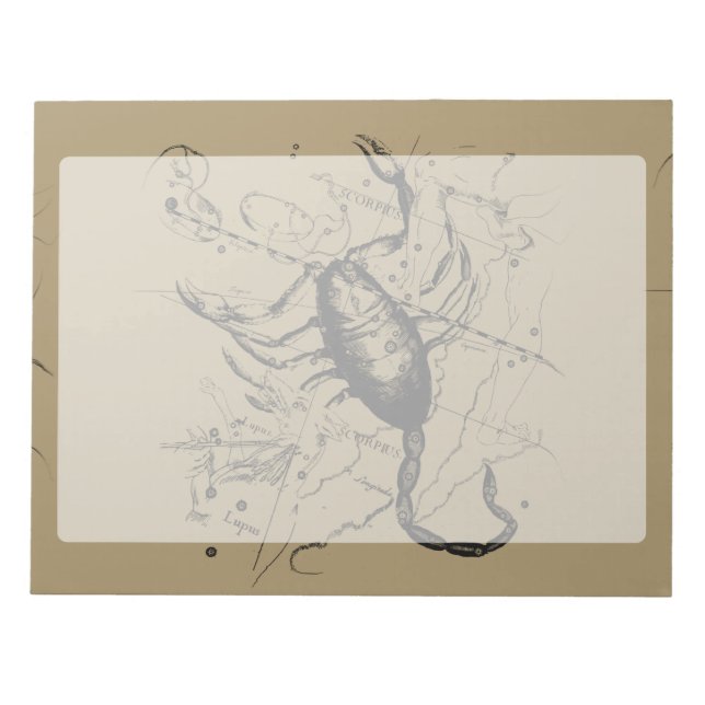 Bloco De Notas Constelação Scorpio Hevelius 1690 (Frente)