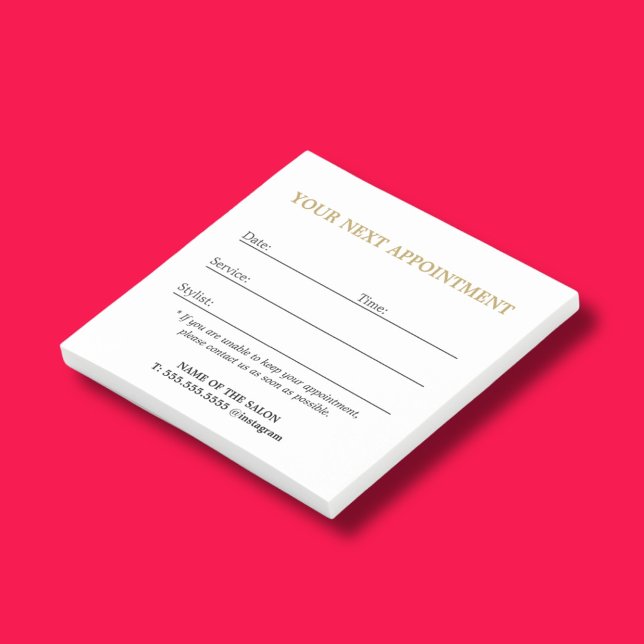 Bloco De Notas Consulta Simples e Elegante no Salão (Criador carregado)