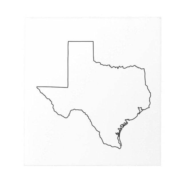 Bloco De Notas Contorno da Coleção do Texas (Frente)