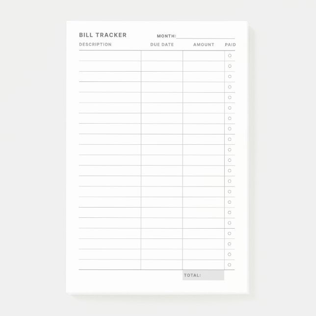 Bloco De Notas Controlador de Despesas (Frente)