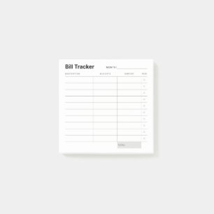 Bloco De Notas Controlador de despesas simples mínimo