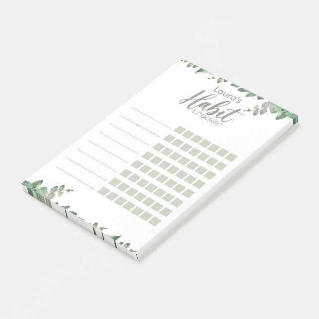 Bloco De Notas Controlador de Hábito Botânico Eucalyptus (Inclinado)