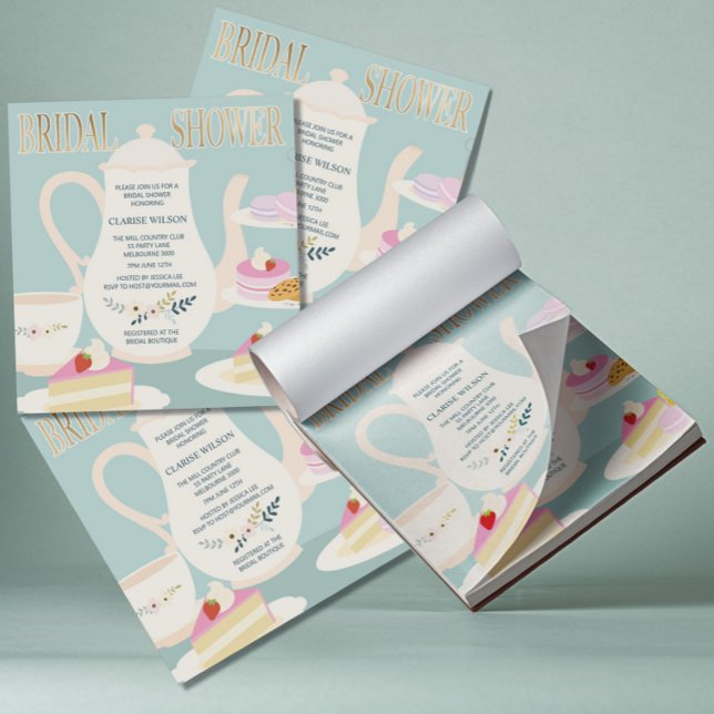 Bloco De Notas Convite para Chá de panela de Chá Alto BUDGET (Criador carregado)