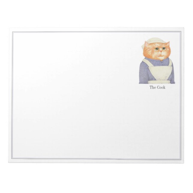 Bloco de notas COOK CAT 11x8.5 (Frente)