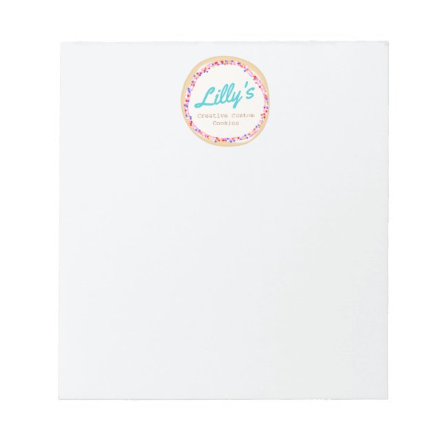 Bloco De Notas Cookie ou Cupcake personalizado (Frente)