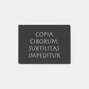 Bloco De Notas Copia ciborum subtilitas impeditur