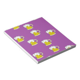 Bloco De Notas Copo de cerveja espumante em roxo