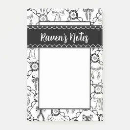 Bloco De Notas Coquette Black Bow