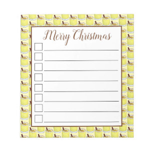 Bloco De Notas Coquito Porto Rico Eggnog Bebe Feliz Natal