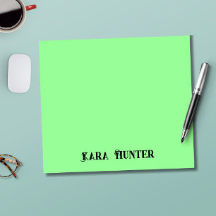 Bloco De Notas Cor da tonalidade Script Personalizado Preto Mod