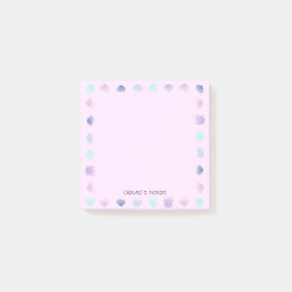 Bloco De Notas Cor d'água do Flor Colorido Nome personalizado