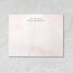 Bloco De Notas Cor d'água rosa da mesa do nome personalizado