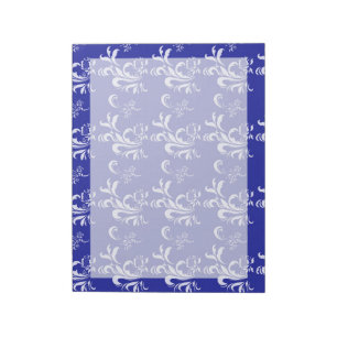 Bloco De Notas cor damasco branca elegante, na moda e clássica