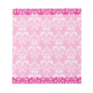Bloco De Notas Cor damasco rosa quente