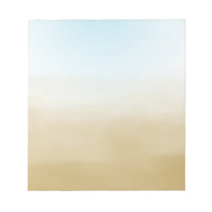 Bloco De Notas Cor de Água do Ombro Azul do Céu Dourado