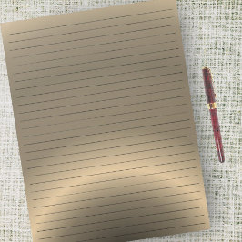 Bloco De Notas Cor de Bronze Largura e Largura de 8,5 x 11"