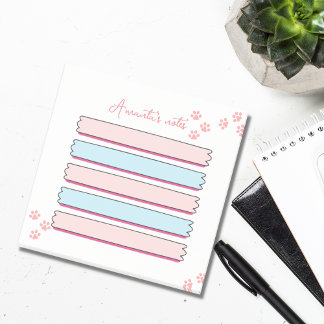 Bloco De Notas cor-de-rosa e azul pastel personalizado posta anot