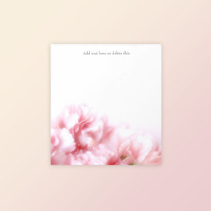 Bloco de notas cor-de-rosa floral