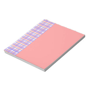 Bloco De Notas Cor-de-rosa + Xadrez roxa
