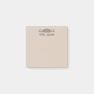 Bloco De Notas Cor de Tendência - Sólido de Taupe Suave