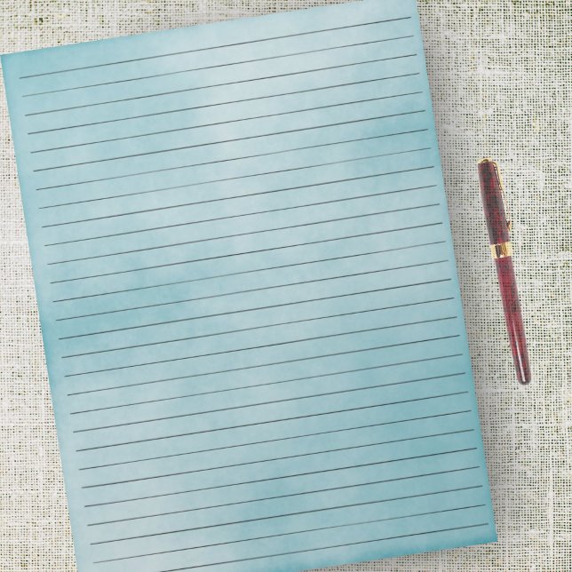 Bloco De Notas Cor do Mar Negro - Largura das Linhas Largas (Criador carregado)