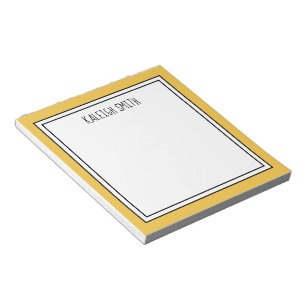 Bloco De Notas Cor Editável Amarelo Personalizada