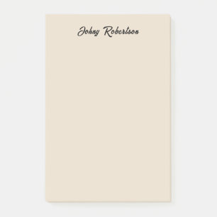 Bloco De Notas Cor Elegante Profissional Minimalista Amendoa
