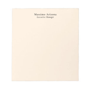 Bloco De Notas Cor Ivory Minimalista Moderno Profissional Simples