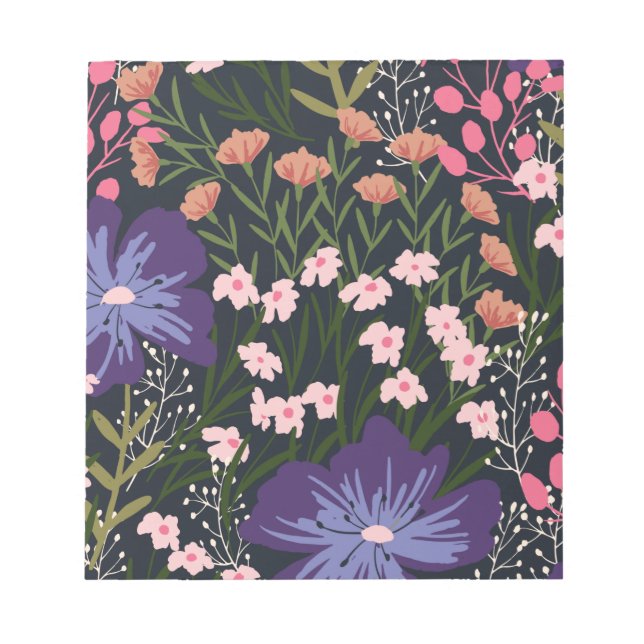 Bloco De Notas Cor natural Floral E Sem Glamor (Frente)