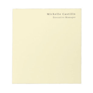 Bloco De Notas Cor Pastel Minimalista Moderna Simples Nome
