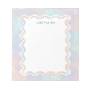 Bloco De Notas Cor Personalizada Colorida Pastel Suave Borda Ondu