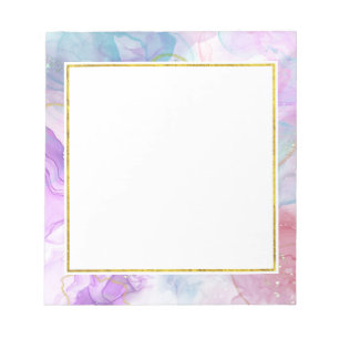 Bloco De Notas Cor Puro, Verde, Cor Rosa Flutuante Elegante