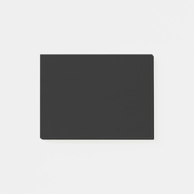 Bloco De Notas Cor Simples Preta Sólida (Frente)