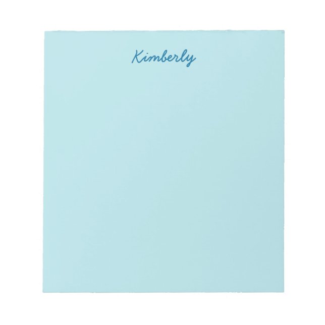 Bloco De Notas Cor Sólida Azul Pó (Frente)