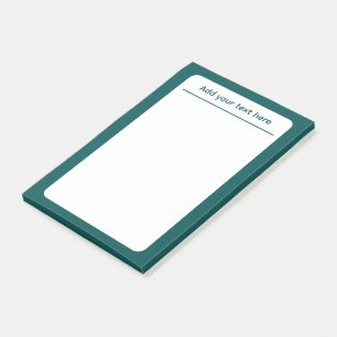 Bloco De Notas Cor Sólida do Teal Escuro Personalizada