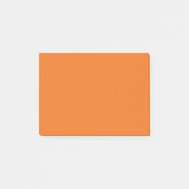 Bloco De Notas Cor Sólida Laranja Elétrica (Frente)