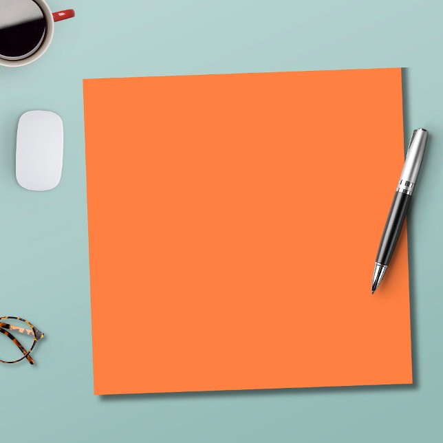 Bloco De Notas Cor Sólida Laranja Mango | Clássico | Elegante (Criador carregado)