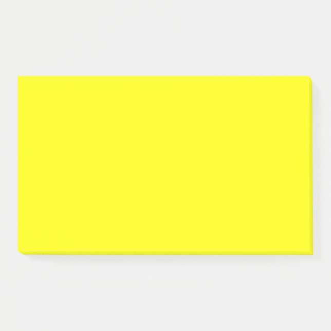 Bloco De Notas Cor Sólida Neon Amarelo (Frente)