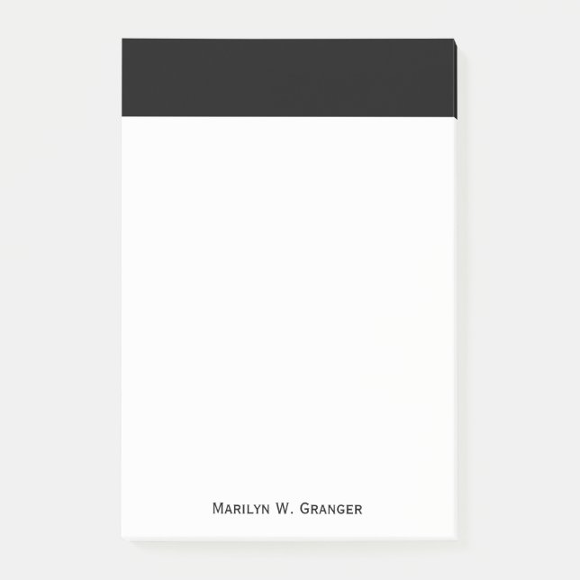 Bloco De Notas Cor Sólida: Preto (Frente)